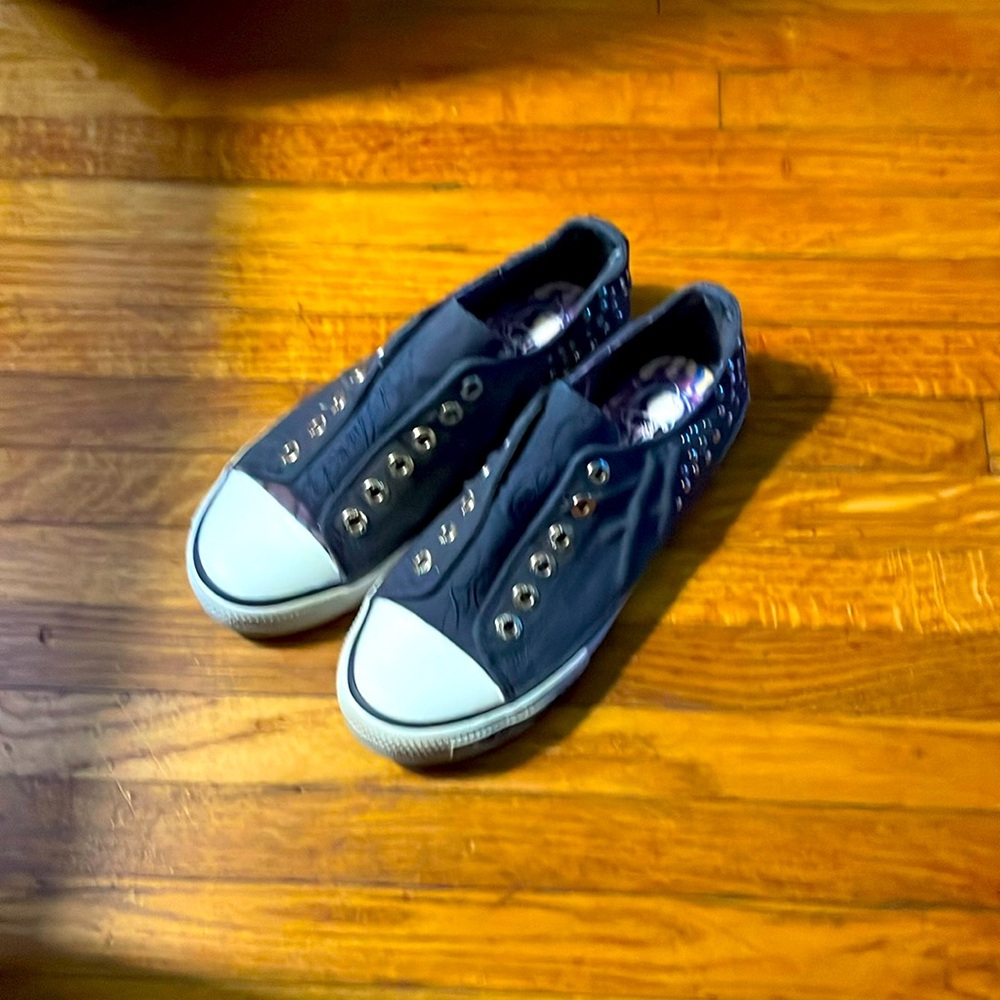 Ed Hardy Blue slip on sneakers